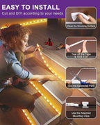 HitLights LED Strip Lights Warm White 3000K, 16.4ft Premium Tape Light for Bedroom, 300 LEDs/Reel, 150LM/ft, 22W, UL-Listed, 12V Flexible Dimmable Rope Lights for Room, Home, Under Cabinet Lighting
