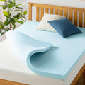 Best Price Mattress 2.5 Inch Ventilated Memory Foam Mattress Topper, Cooling Gel Infusion, CertiPUR-US Certified, Dorm Essentials, Twin