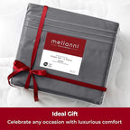 Mellanni Twin Sheets Set - 3 PC Iconic Collection Bedding - Hotel Luxury, Extra Soft, Cooling Bed Sheets - Wrinkle, Fade, Stain Resistant (Twin, Gray)