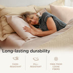 Threadmill Queen Sheet Set for Queen Mattresses | 800 Thread Count Jacquard Celine Light Beige | Better Than Egyptian Cotton | 4 Pc Bed Sheets | Elasticized Deep Pocket | 100% Cotton Queen Sheets
