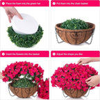 Artificial Fake Hanging Flowers Plants Basket for Outdoors Decoration, Faux Silk Bougainvillea Flowers in Planter UV Resistant Realistic Flower for Outside Porch Patio Garden Yard Home Decor (Hotpink)