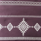 MaiRêve Embroidery King Size Comforter Set Purple, Boho Farmhouse Western Bedding Set 7 Pieces, All Season Bed in A Bag Comforter Set with Sheets, Pillowcases & Shams