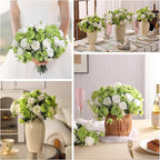 Luyue 8 Packs Peonies Artificial Flowers Faux Peony Bouquet Fake Peonies Flower for Vase Silk Peony Floral Arrangements for Table Centerpiece Wedding Decoration Indoor Home Decor