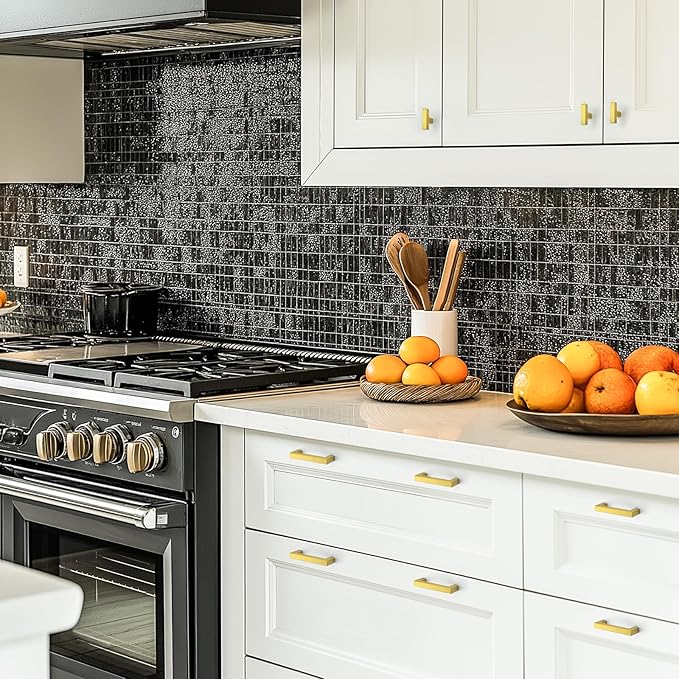JOY DECOR 6 Pack Cabinet Knobs, Gold Cabinet Handles, 2 Inch Kitchen Knobs, Single Hole Drawer Hardware for Dresser Drawers