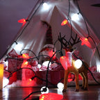 Brizled Red & White Christmas Lights, 66ft 100 LED C9 Faceted Christmas Lights, Connectable Outdoor Strawberry String Light, 120V UL Certified Indoor Xmas Light for Tree House Garden Party & Holiday