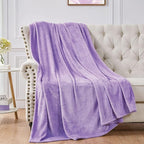 Walensee Fleece Blanket Plush Throw Fuzzy Lightweight (Throw Size 50x60 Lavender) Super Soft Microfiber Flannel Blankets for Couch, Bed, Sofa Ultra Luxurious Warm and Cozy for All Seasons