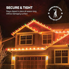 SEWANTA Christmas Light Clips - Set of 400 Mini Clips for Gutters and Shingles - Hanging Outdoor Lights - USA Made - No Tools Required