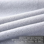 Polar Fleece Blankets Queen Size for The Bed Extra Soft Brush Fabric Super Warm Sofa Blanket 90" x 90"(Light Gray Queen)