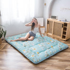 MAXYOYO Rustic Floral Korean Floor Mattress Japanese Futon Mattress, Foldable Bed Roll Up Camping Mattress Floor Lounger Bed Couches and Sofas Mattress Topper, Full