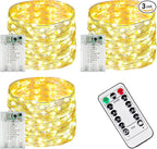 3-Pack 78FT 240 LED Fairy Lights Battery Operated with Timer & Remote, Waterproof Twinkle Lights Indoor Outdoor 8 Modes for Bedroom Centerpiece Wedding DIY Party Christmas Classroom Dorm Decoration