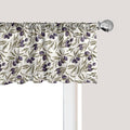 Ambesonne Olive Window Valance, Digitally Generated Hand Drawn Style Botanical Blossoms, Curtain Valance for Kitchen Bedroom Decor with Rod Pocket, 42" x 18", Quartz Taupe