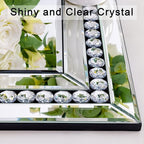 24" X 47" Large Wall Mirror for Living Room, Wall Decorative Mirror with Crystal and Glass Frame, Modern Elegant Beveled Wall Decor for Master Bath Home Office Bedroom Fireplace Mantle Entryway