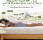 EGOHOME 12 Inch Queen Mattress, Memory Foam Mattress in a Box with Cooling Green Tea Gel, Relieve Pressure with Medium Support, CertiPUR-US Certified, 80''L x 60''W, White