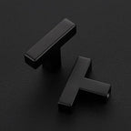 30 Pack Matte Black Cabinet Knobs - Kitchen Cabinet Knobs Black Cabinet Pulls for Kitchen Cabinet Drawer Stainless Steel Dresser Knobs for Cabinet Hardware 2in Length Single Hole Square