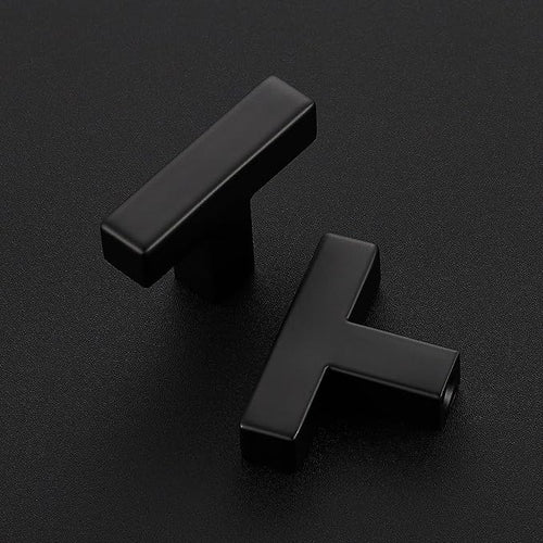 15 Pack Matte Black Cabinet Knobs - Kitchen Cabinet Knobs Black Cabinet Pulls for Kitchen Cabinet Drawer Stainless Steel Dresser Knobs for Cabinet Hardware 2in Length Single Hole Square