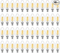 48-Pack Dimmable E12 LED Candelabra Bulbs 40Watt Equivalent, 2700K Warm White, 450Lumens, 4W B11 Vintage Chandelier Light Bulbs, LED Filament Clear Glass Candle Lamp for Ceiling Fan Home Decor