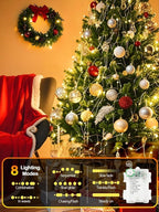6 Pack 100 LED Fairy Lights Battery Operated with Remote, 33FT Waterproof Twinkle Lights with Timer & 8 Modes, Fairy String Light Outdoor Indoor for Bedroom Classroom DIY Christmas Decor (Warm White)