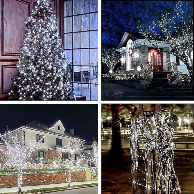 6 Pack 100 LED Fairy Lights Battery Operated with Remote, 33FT Waterproof Twinkle Lights with Timer & 8 Modes, Fairy String Light Outdoor Indoor for Bedroom Classroom DIY Christmas Decor (Cool White)