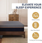 EGOHOME 12 Inch Full Mattress, Copper Gel Cooling Memory Foam Mattress for Back Pain Relief,Therapeutic Double Mattress Bed in a Box, Made in USA, CertiPUR-US Certified, 54x75x12 Black