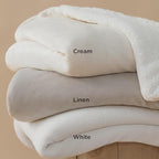 Bedsure GentleSoft Sherpa Fleece Blankets King Size for Bed - Thick and Warm Throw for Women and Men, Soft Fuzzy Plush King Blanket for Winter, Cream, 108x90 Inches