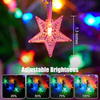 Brightown Star String Lights Battery Operated - 2 Pack 17 ft 50 LED Star Fairy String Lights with Remote and Timer, 8 Modes Waterproof for Bedroom Tent Loft Bed Patio Party Wedding Decor, Multicolor
