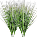 27" Artificial Plants Onion Grass Greenery Faux Fake Shrubs Plant Flowers Wheat Grass for House Home Indoor Outdoor Office Room Gardening Indoor Décor (12 Pack)