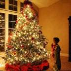 Brizled Christmas Lights Warm White, 2 Pack 33ft 100 LED Christmas String Lights, 120V UL Certified Connectable Xmas Tree Lighting Mini Xmas Light Set for Holiday Tree Home Party Indoor Outdoor Decor
