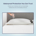 2-Pack Waterproof Mattress Protector for King Size Bed - Soft, Noiseless, Cooling, Deep Pocket Mattress Protector to Fit 8-20 inch Mattress