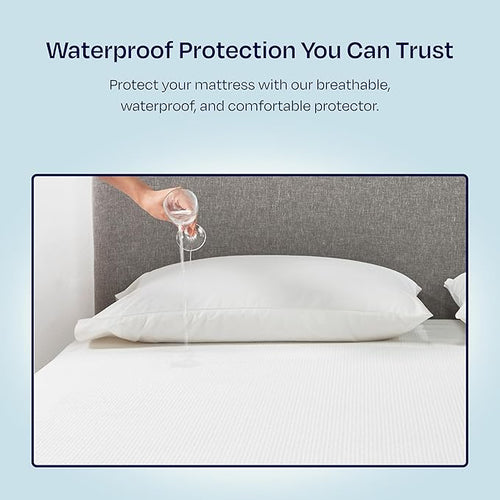 2 Pack Waterproof Twin Mattress Protector for Twin Size Bed - Soft, Noiseless and Cooling with Deep Pockets to Fit 8-20 inch Mattresses
