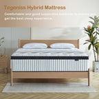 Queen Mattress, 14 Inch Innerspring Hybrid Mattress in a Box with Gel Memory Foam, Individually Wrapped Encased Coil Pocket Spring Mattresses, Pressure Relief, Medium Firm Support, 60"*80"*14"