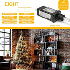 Decute 800LED 272ft Christmas String Lights UL Certified 8 Modes, Waterproof Outdoor Indoor Twinkle Starry Light for Christmas Tree Patio Garden Party Decor Warm White