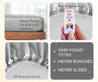 California Design Den 2-Pack King Sheet Set 400 Thread Count 100% Cotton Sateen - Extra Soft, Breathable & Cooling Sheets, Wrinkle Resistant, 2 Sets of Deep Pocket King Sheet Set Cotton - Light Grey