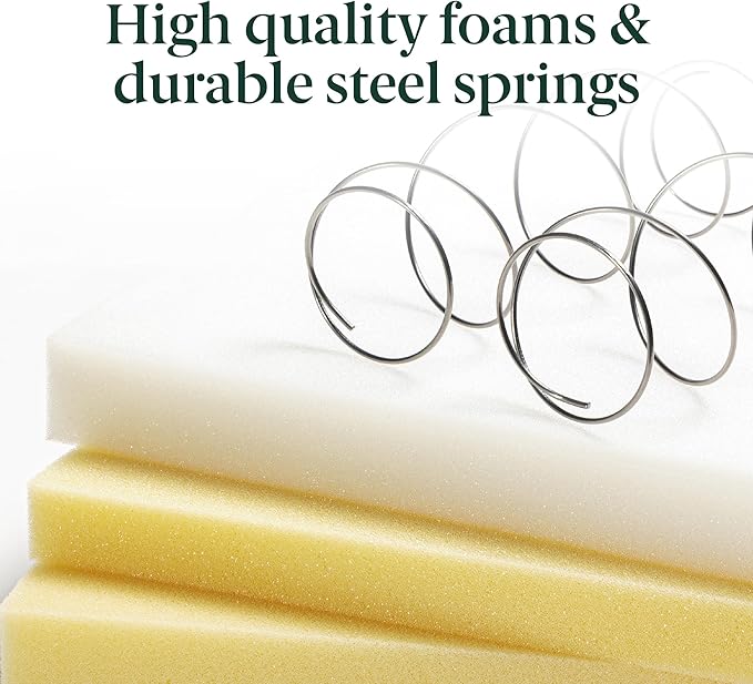 ZINUS 6 Inch Spring Sensation Hybrid Mattress [New Version], Full, Fiberglass Free, Medium Firmness, Durable Support, Certified Safe Foams & Fabric, Mattress in A Box