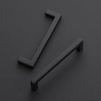 Ravinte 10 Pack Solid Kitchen Cabinet Handles Matte Balck Slim Cabinet Pulls Drawer Pulls with 4 Inch Hole Center Square Bar Kitchen Cabinet Hardware