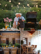 Brightown 200FT LED Outdoor String Lights - Patio Lights with 100 Shatterproof Clear Dimmable Edison Bulbs, Waterproof Connectable Hanging Lights for Outside Backyard Porch Party Christmas Decoration
