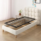 Twin Box Spring Bed Base 2 Inch, Low Profile Metal Boxspring Twin Bunkie Board 2 Inch, 2000 Lbs Max Weight Capacity Mattress Foundation, Noise-Free, Easy Assembly
