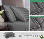 Twin Sheets by Pure Bamboo, Genuine 100% Organic Viscose Derived from Bamboo Bed Sheet Set, Luxuriously Soft & Cooling, Double Stitching, Lifetime Quality Promise (Twin, Jacquard Stone)