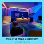 WiZ Connected 32.8 ft LED Light Strip For Your Smart Home - Flowing Multicolor LED, Color-Changing, Cuttable - Voice/App Control - Works with Google Home, Alexa & HomeKit