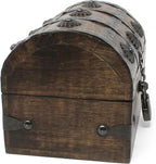 Nautical Cove Handmade Pirate Treasure Chest for Kids Prizes & Classroom with Lock and Skeleton Keys – Lockable Wooden Storage Chest Box, Pirate Decor, Decorative Wooden Box - X-Small 6.5x4.5x4.5