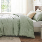 Bedsure King Size Comforter Set - Celadon Green Soft Bedding for All Seasons, Cationic Dyed Bed Set, 3 Pieces, 1 King Size Comforter (104"x90") and 2 Pillow Shams (20"x36"+2")