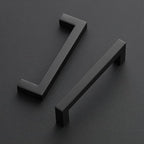 Ravinte 3 Pack 4-1/2 Inch Kitchen Square Cabinet Handles Matte Black Pulls Black Drawer Pulls Kitchen Cabinet Hardware Handles