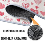 Washable Area Rug 6x9 ft Cartoon Hand-Painted Red Love 3D Print Area Rug for Living Room Bedroom Kids Room Home Decor Carpet, Indoor Non-Slip Floor Rug Mat, Low Pile Rugs