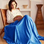 Exclusivo Mezcla Fleece Blanket King Size for Bed, Super Soft and Warm, All Season Use, Cozy, Plush, Lightweight, 90x104 Inches, Cobalt Blue