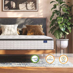 Vesgantti Full Size Mattress, 12 Inch Hybrid Full Mattress in a Box, Pillow Top Double Bed Mattresses, Gel Memory Foam and Pocket Coils Innerspring Mattresses, Pressure Relief, Medium Firm Plush Feel