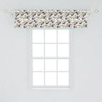 Ambesonne Olive Window Valance Pack of 2, Digitally Generated Hand Drawn Style Botanical Blossoms, Rod Pocket Curtain Valances for Kitchen Bedroom, 54" X 12", Quartz Taupe