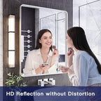 ISKM Silver Framed Mirror for Wall 20"x 16", Bathroom Vanity Mirror Anti-Rust, Tempered Glass, Rounded Rectangle Mirror(Horizontal/Vertical)