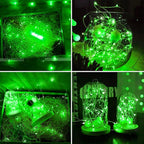 4 Pack 100 LED Fairy Lights Battery Operated with Remote, 33FT Waterproof Twinkle Lights with Timer & 8 Modes, Fairy String Lights Outdoor Indoor for Bedroom St Patrick's Day Decor (Green)