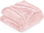 Utopia Bedding Fleece Blanket Queen Size Pink 300GSM Luxury Fuzzy Soft Anti-Static Microfiber Bed Blanket (90x90 Inch)