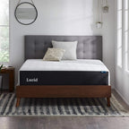 Lucid 12 Inch Memory Foam Mattress - Medium Firm Feel - Infused with Refreshing Bamboo Charcoal and Cooling Gel - Bed in a Box - Temperature Regulating - Pressure Relief - Breathable - Queen Size