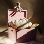 Large Pink Wooden Box Storage with Hinged Lid | 15.8 x 11.8 x 9.44 inches (+-0.5) | with Handles | Gift Box Storage Document | Product NOT Intended for 15 Years OR Below